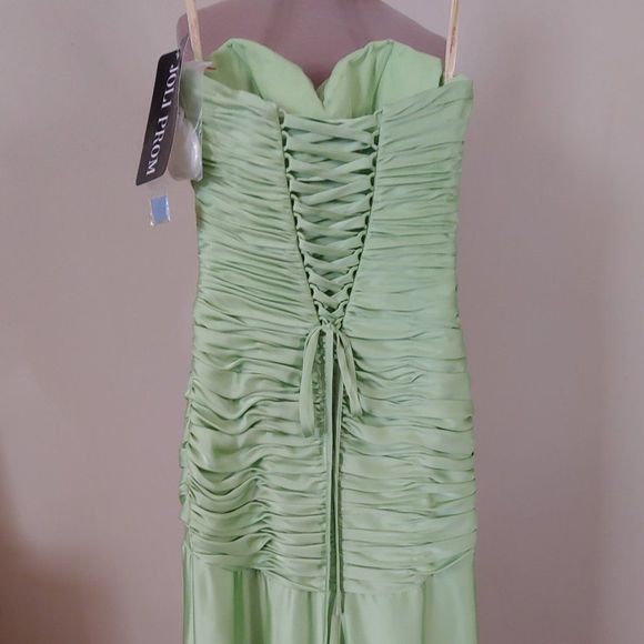 NWT Joli Prom Long Gown Style #9121 in Lime - Picture 4 of 4